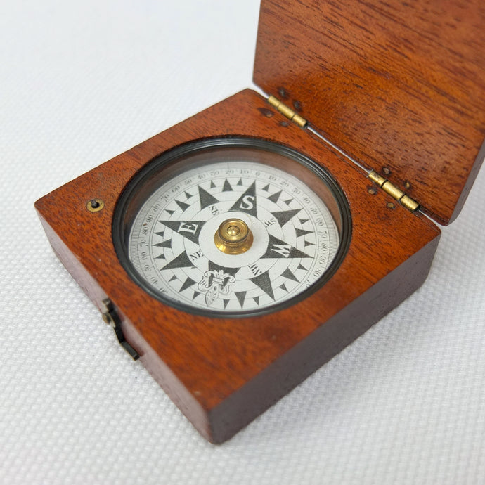 Francis Barker Wooden Box Compass c.1870