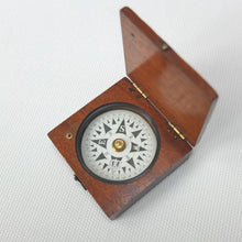 Francis Barker Wooden Box Compass c.1870