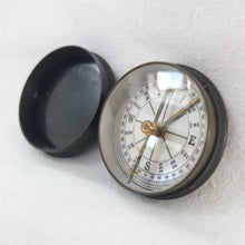 Brass Box Ceramic Dial Pocket Compass c.1900