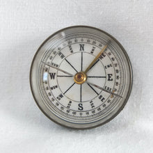 Brass Box Ceramic Dial Pocket Compass c.1900