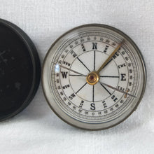 Brass Box Ceramic Dial Pocket Compass c.1900