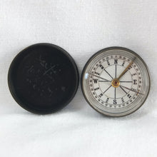 Brass Box Ceramic Dial Pocket Compass c.1900