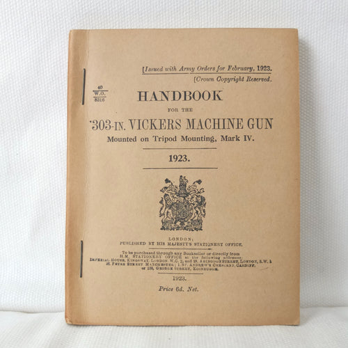 Handbook for the .303 Vickers Machine Gun (1923)