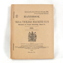 Handbook for the .303 Vickers Machine Gun (1923)