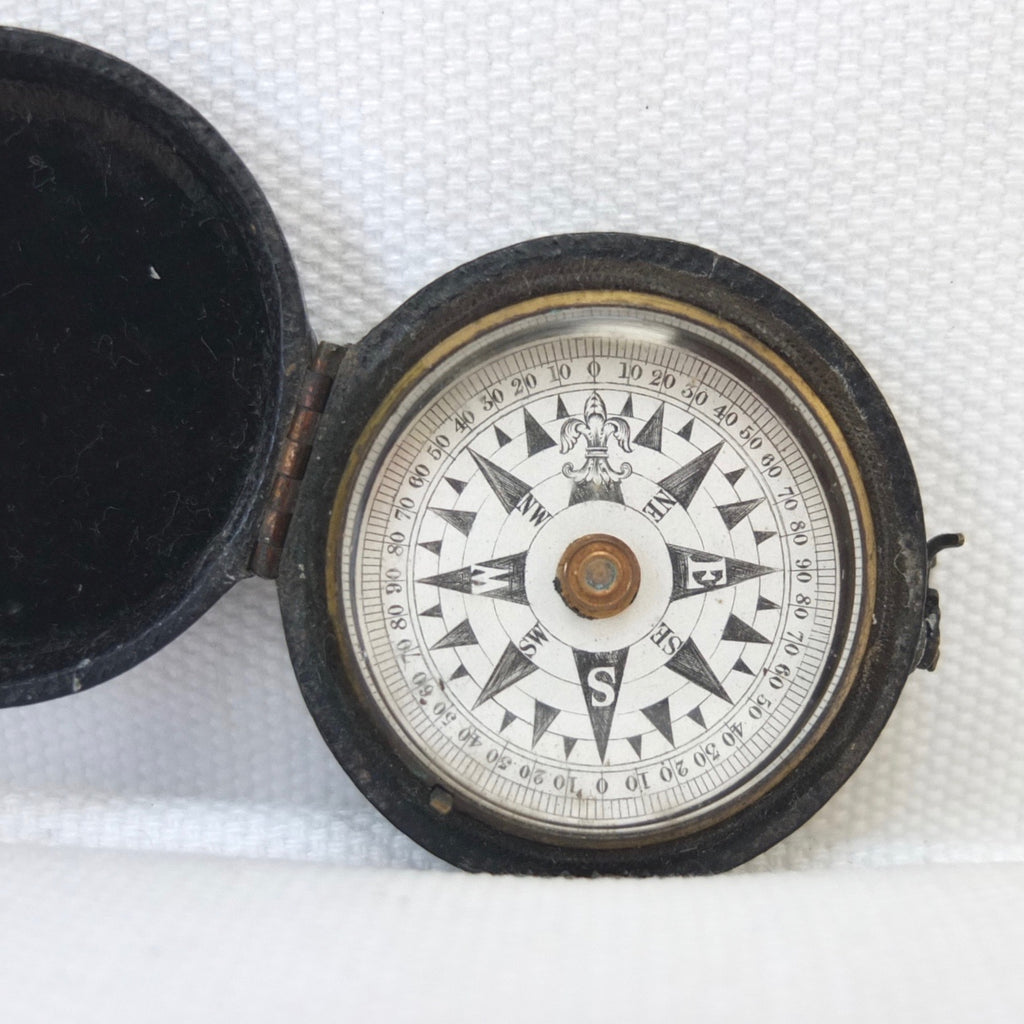 Francis Barker Leather Cased Pocket Compass (c.1875) – Compass Library