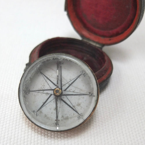 Georgian Pocket Compass & Case c.1790