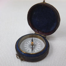 Victorian Pocket Leather Cased Compass 1870